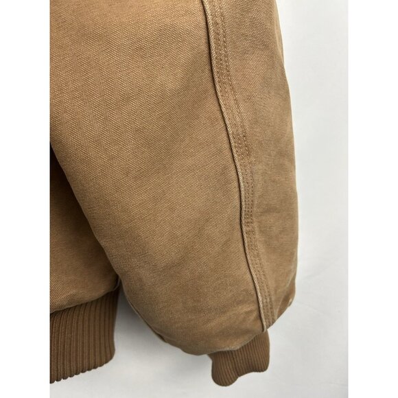 Vintage Carhartt J130 Hooded Coat Jacket Men's XL BRN Canvas Zip RN 14806 - Picture 10 of 12